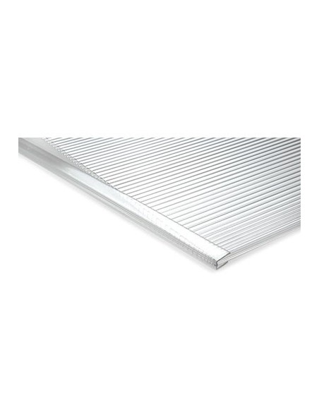 PROFILO TERMINALE U LASTRA ALVEOLARE POLICARBONATO TRASPARENTE H.CM 200 S.MM  6