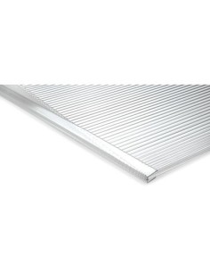 PROFILO TERMINALE U LASTRA ALVEOLARE POLICARBONATO TRASPARENTE H.CM 200 S.MM 10