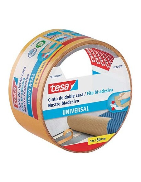 NASTRO BIADESIVO UNIVERSALE PAVIMENTI TESA MM 50 ML 5 PEZZI 6