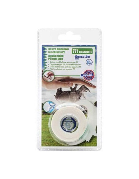 NASTRO BIADESIVO 771 FISSAFORTE EUROCEL MM 19 ML  1,5