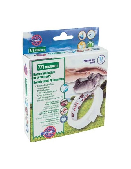 NASTRO BIADESIVO 771 FISSAFORTE EUROCEL MM 25 ML  5