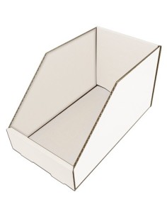 CONTENITORE BOCCA LUPO CARTONE BIANCO IDROREPELLENTE MM 200X350 H.MM 200