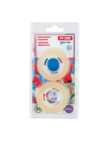 NASTRO ADESIVO TRASPARENTE CASA DUO SELF EUROCEL PPL MM 15 ML 33 CF - PZ 2