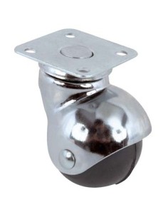 RUOTA SFERICA GIREVOLE 165 AVO A/ZINCR/GOMMA D.MM 30 P.MM 40X40 PZ.4