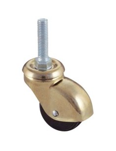 RUOTA SFERICA GIREVOLE PERNO FILETTATO 210B AVO A/OTTONATO/GOMMA D.MM 35X18 F.MA 8X30 PZ.4