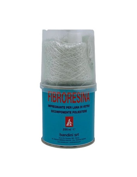 FIBRORESINA IN MINI KIT LANA VETRO E BICCHIERINO ML 200
