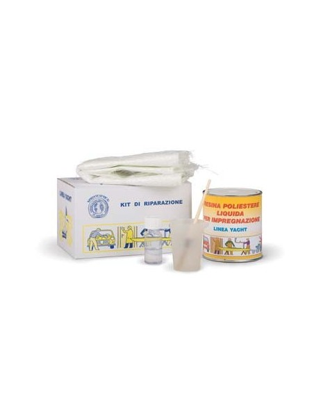 FIBRORESINA IN KIT LANA VETRO PENNELLO E CIOTOLA ML 750