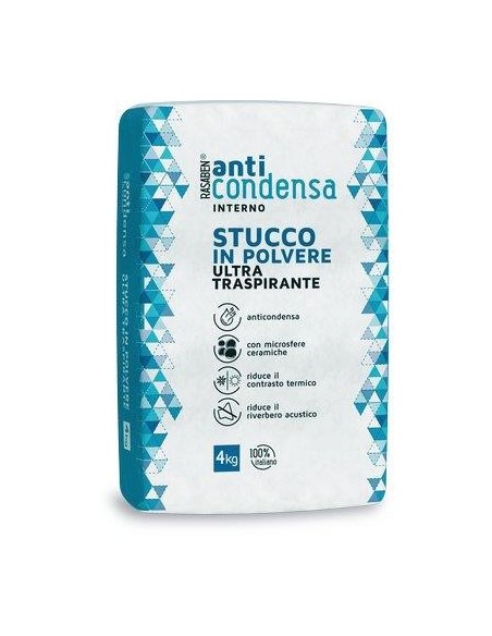 STUCCO ANTICONDENSA IN POLVERE PER PARETI INTERNE KG.4   RASABEN K2