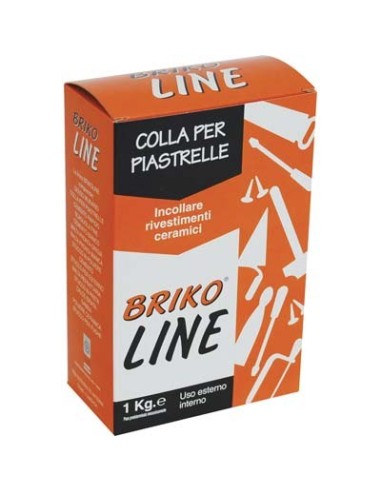 COLLANTE MAIOLICHE POLVERE BRIKO LINE BIANCO KG 1