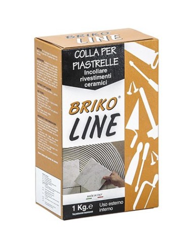 COLLANTE MAIOLICHE POLVERE BRIKO LINE GRIGIO KG 1