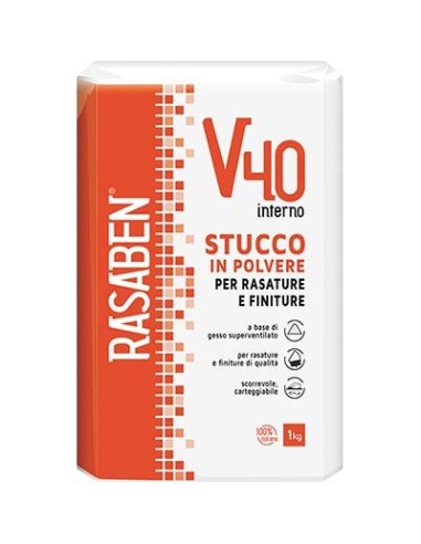 STUCCO POLVERE INTERNO V40 K2 RASABEN KG  1