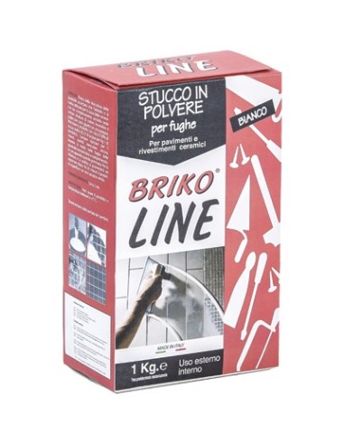 STUCCO FUGHE MAIOLICHE BRIKO LINE BIANCO KG 1