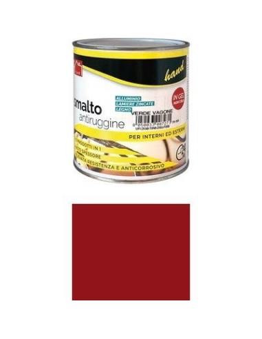 SMALTO ANTIRUGGINE HAND ROSSO ML 750