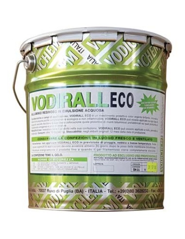 ALLUMINIO RESINOSO VODIRALL ECO VODICHEM BASE ACQUA ARGENTO LT  5