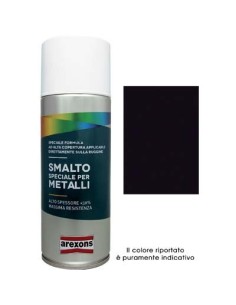 SMALTO SPRAY SPECIALE METALLO AREXONS NERO INTENSO BRILLANTE RAL 9005 ML 400