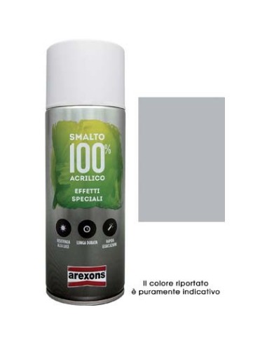 SMALTO SPRAY 100% ACRILICO METALLIZZANTE AREXONS ARGENTO ML 400