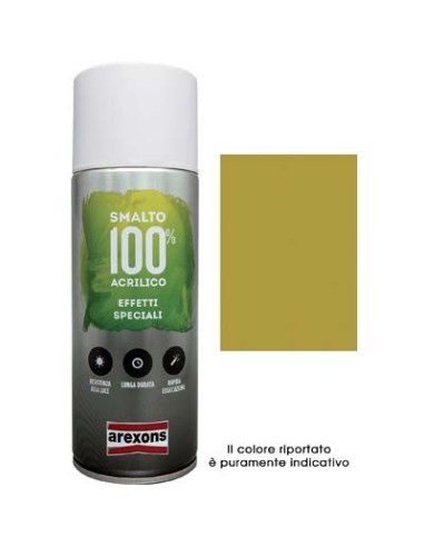 SMALTO SPRAY 100% ACRILICO METALLIZZANTE AREXONS ORO SPECCHIANTE ML 400