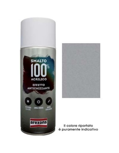 SMALTO SPRAY 100% ACRILICO ANTICHIZZANTE AREXONS ANTRACITE ML 400