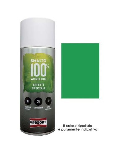 SMALTO SPRAY 100% ACRILICO FLUORESCENTE AREXONS VERDE ML 400