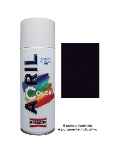 SMALTO SPRAY ACRIL COLOR AREXONS NERO LUCIDO RAL 9005 ML 400