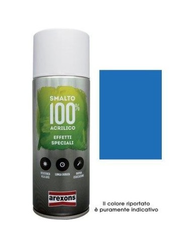 SMALTO SPRAY 100% ACRILICO FLUORESCENTE AREXONS BLU ML 400