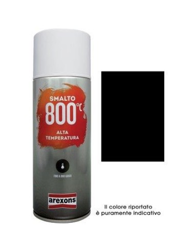 SMALTO SPRAY 100% ACRILICO ALTE TEMPERAT AREXONS NERO ML 400