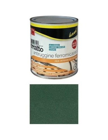 SMALTO ANTIRUGGINE FERROMICACEO HAND VERDE ML 750