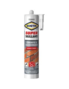 SILICONE SUPER SIGILLANTE CEMENTO CALCESTR BOSTIK VERNICIABILE GR 500