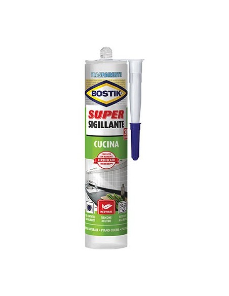 SILICONE SUPER SIGILLANTE CUCINA BOSTIK TRASPARENTE ML 300 PZ 2