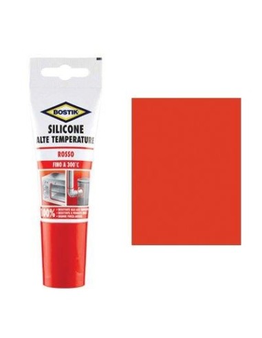 SILICONE ALTE TEMPERATURE IN TUBETTO BOSTIK ROSSO ML 60