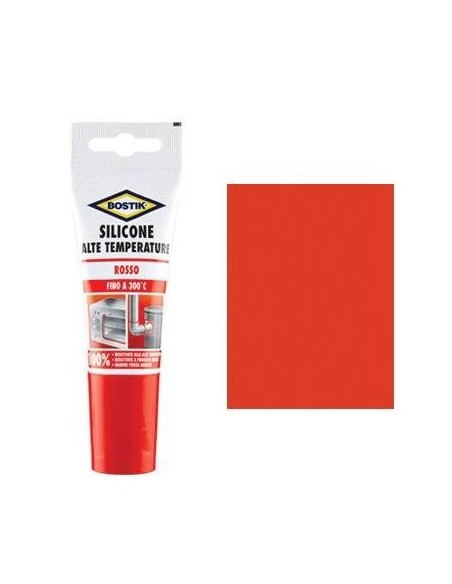 SILICONE ALTE TEMPERATURE IN TUBETTO BOSTIK ROSSO ML 60