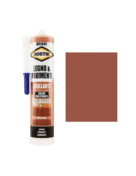 SILICONE ACRILICO LEGNO PAVIMENTI BOSTIK MOGANO ML 300