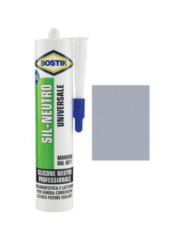 SILICONE NEUTRO SIL BOSTIK ALLUMINIO RAL 9006 ML 300