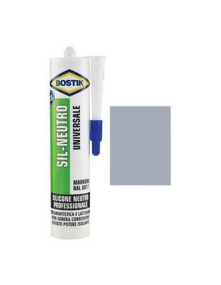 SILICONE NEUTRO SIL BOSTIK ALLUMINIO RAL 9006 ML 300