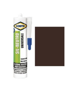 SILICONE NEUTRO SIL BOSTIK TESTA DI MORO RAL 8014 ML 300