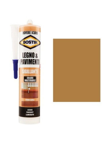 SILICONE ACRILICO LEGNO PAVIMENTI BOSTIK ROVERE SCURO ML 300