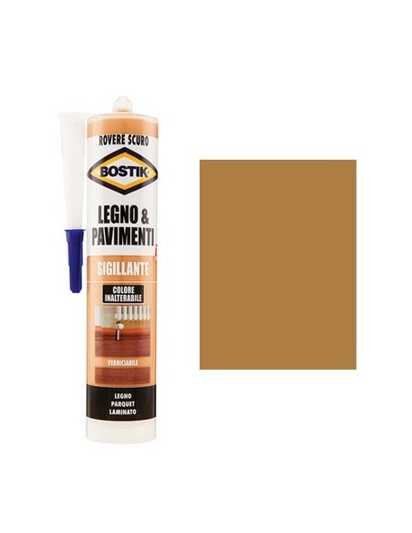 SILICONE ACRILICO LEGNO PAVIMENTI BOSTIK ROVERE SCURO ML 300