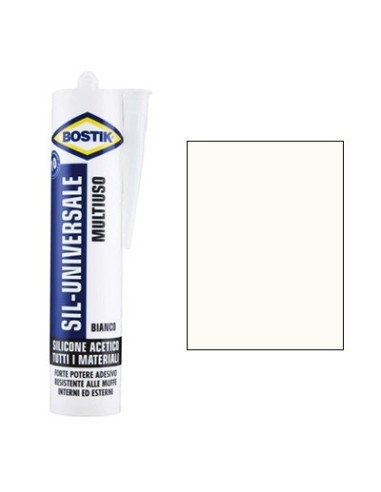 SILICONE ACETICO SIL UNIVERSALE BOSTIK BIANCO RAL 9010 ML 280