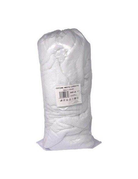 COTONE IDROFILO MISTO FIBRA COTONE CARDATO BIANCO GR 800