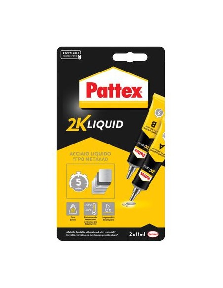 PATTEX POWER EPOXY ACCIAIO LIQUIDO MIX TUBETTO GR 22