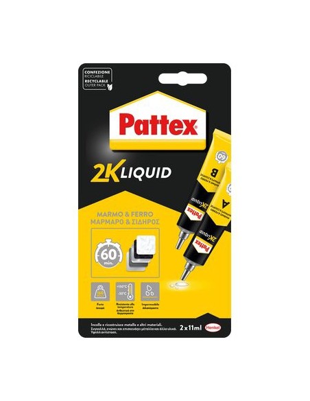 PATTEX POWER EPOXY MARMO E FERRO 60 MIN TUBETTO 2XML 15