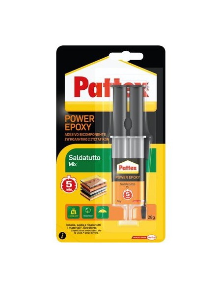 PATTEX POWER EPOXY SALDATUTTO MIX SIRINGA GR 28