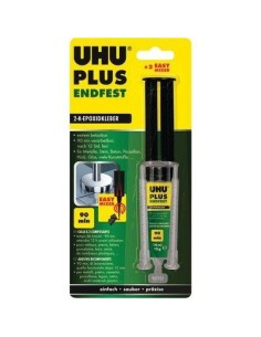 UHU PLUS 90 MINUTI VERDE BICOMPONENTE SIRINGA ML 14/GR 15