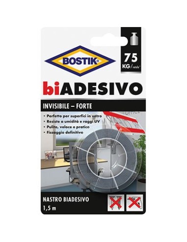 NASTRO BIADESIVO INVISIBILE BOSTIK MM 19 ML 1,5