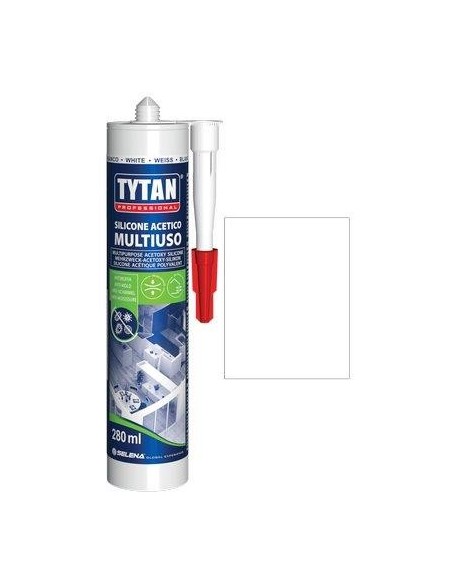 SILICONE ACETICO UNIVERSALE TYTAN BIANCO ML 280
