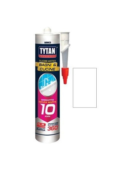 SILICONE ACETICO BAGNI E CUCINE TYTAN BIANCO RAPIDO ML 280