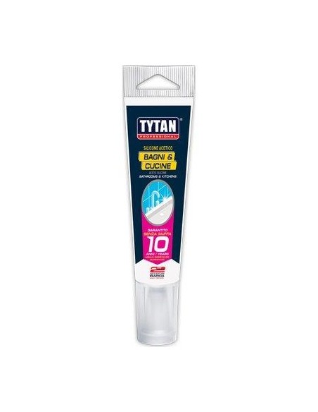 SILICONE ACETICO BAGNI E CUCINE IN TUBETTO TYTAN TRASPARENTE RAPIDO ML  60
