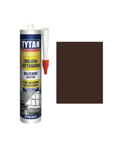 SILICONE NEUTRO TYTAN TESTA DI MORO RAL 8017 ML 300