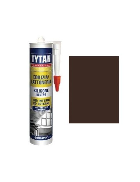 SILICONE NEUTRO TYTAN TESTA DI MORO RAL 8017 ML 300