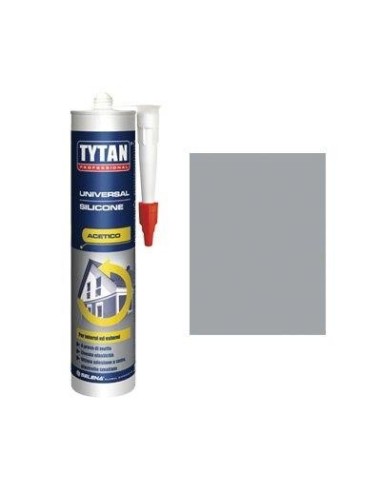 SILICONE ACETICO UNIVERSALE TYTAN  GRIGIO RAL 7004 ML 280